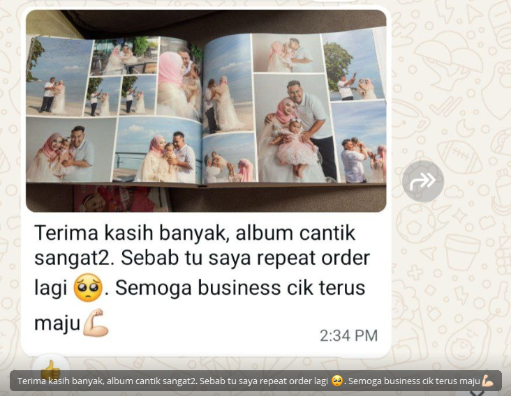 Feedback album cantik, repeat order lagi