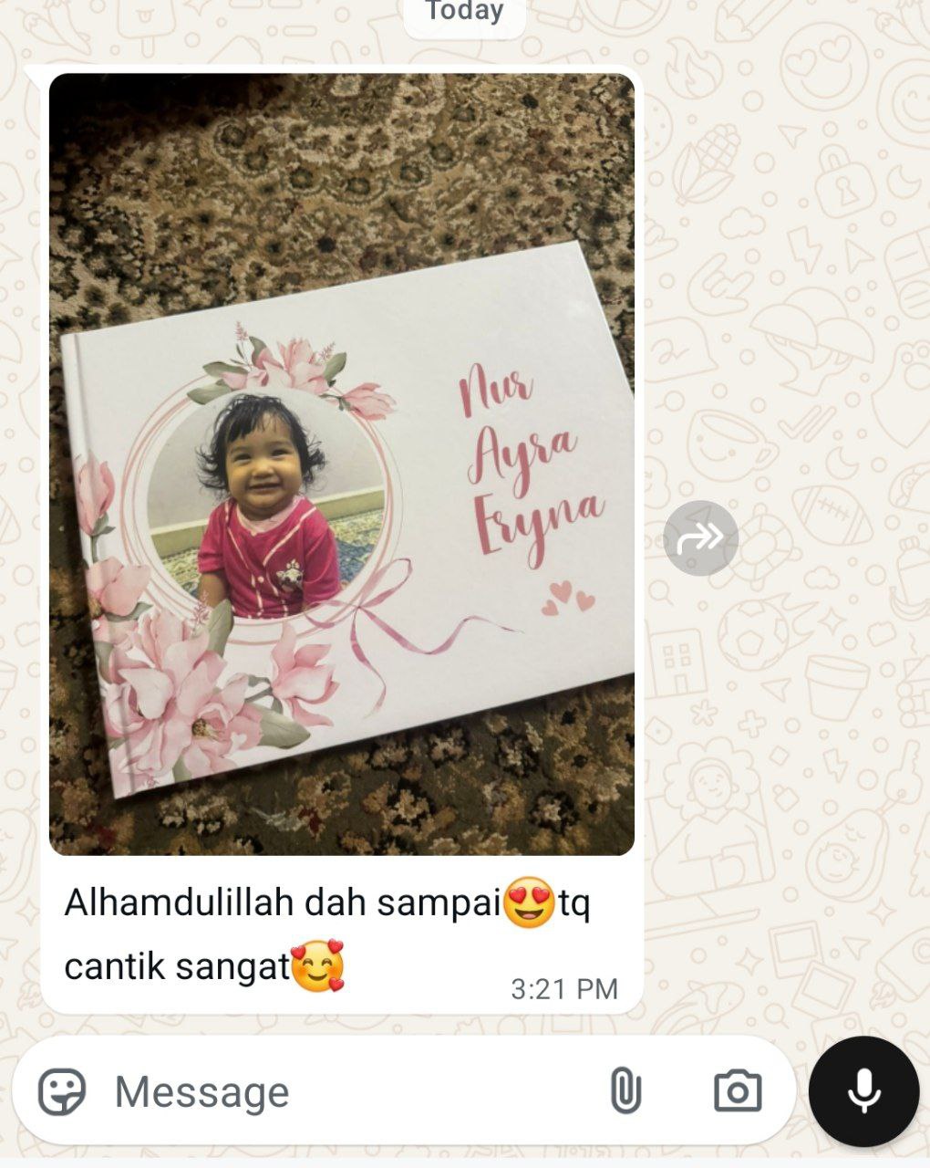 Feedback photobook baby cantik sangat