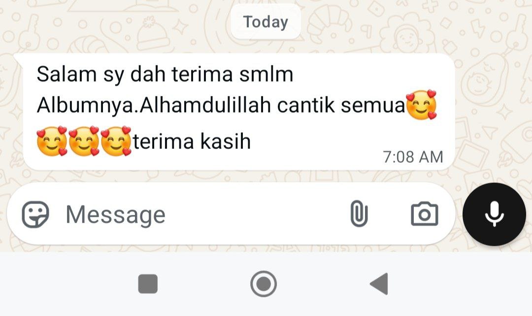 Feedback album cantik semua, terima kasih