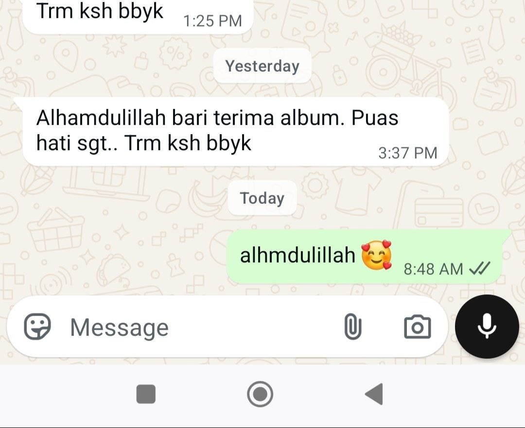 Feedback terima album, puas hati sangat